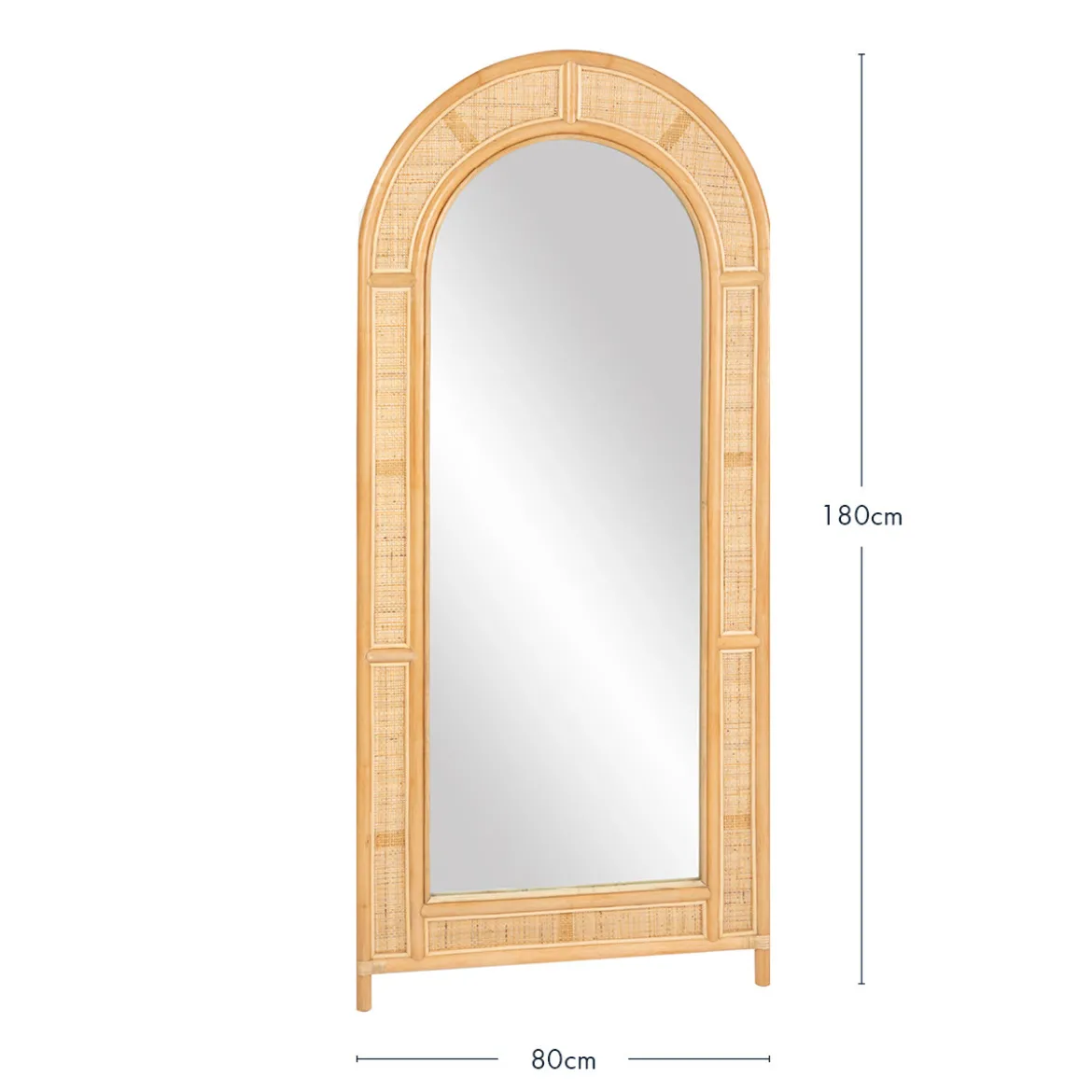 Otto Rattan Arch Floor Mirror