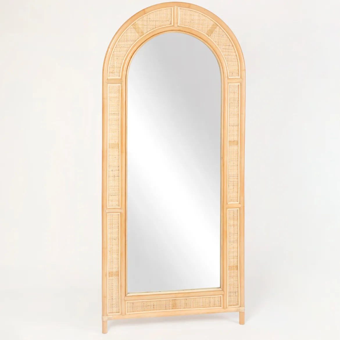 Otto Rattan Arch Floor Mirror