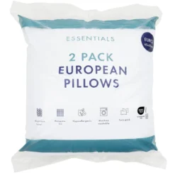 2 Pack European Pillows