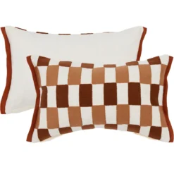 Pascale Check Embroidered Cushion