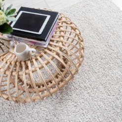 Pebbles Beige Medium Wool Floor Rug