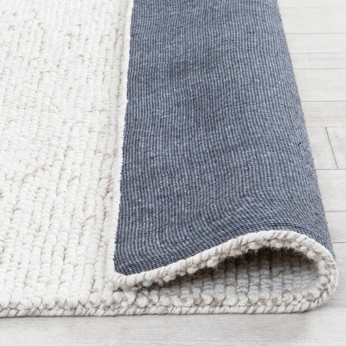 Pebbles Beige Medium Wool Floor Rug