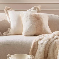 Pelage Faux Fur Square Cushion