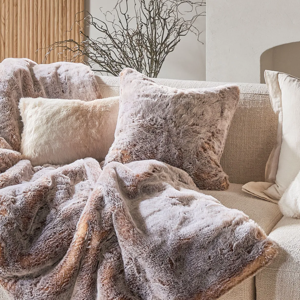 Pelage Faux Fur Square Cushion
