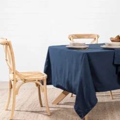 Pelham Navy Square 180cm Cotton Table Cloth
