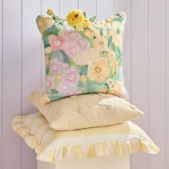 Penelope Floral Embroidered Cushion