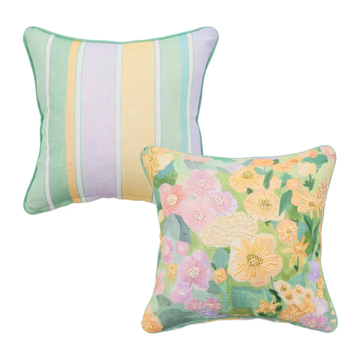 Penelope Floral Embroidered Cushion