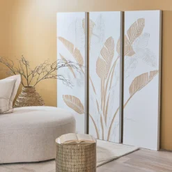 Peregian Carved Timber Wall Art Set of 3