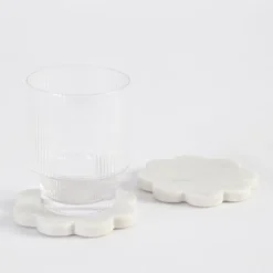 Petal Marble Coaster Set of 2