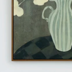 Petals in Porcelain Framed Canvas Wall Art