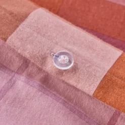 Pink Check Reversible Flannelette Quilt Cover Set