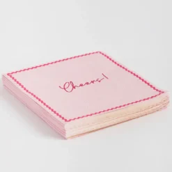 Pink Cheers Cocktail Paper Napkin 20 Pack