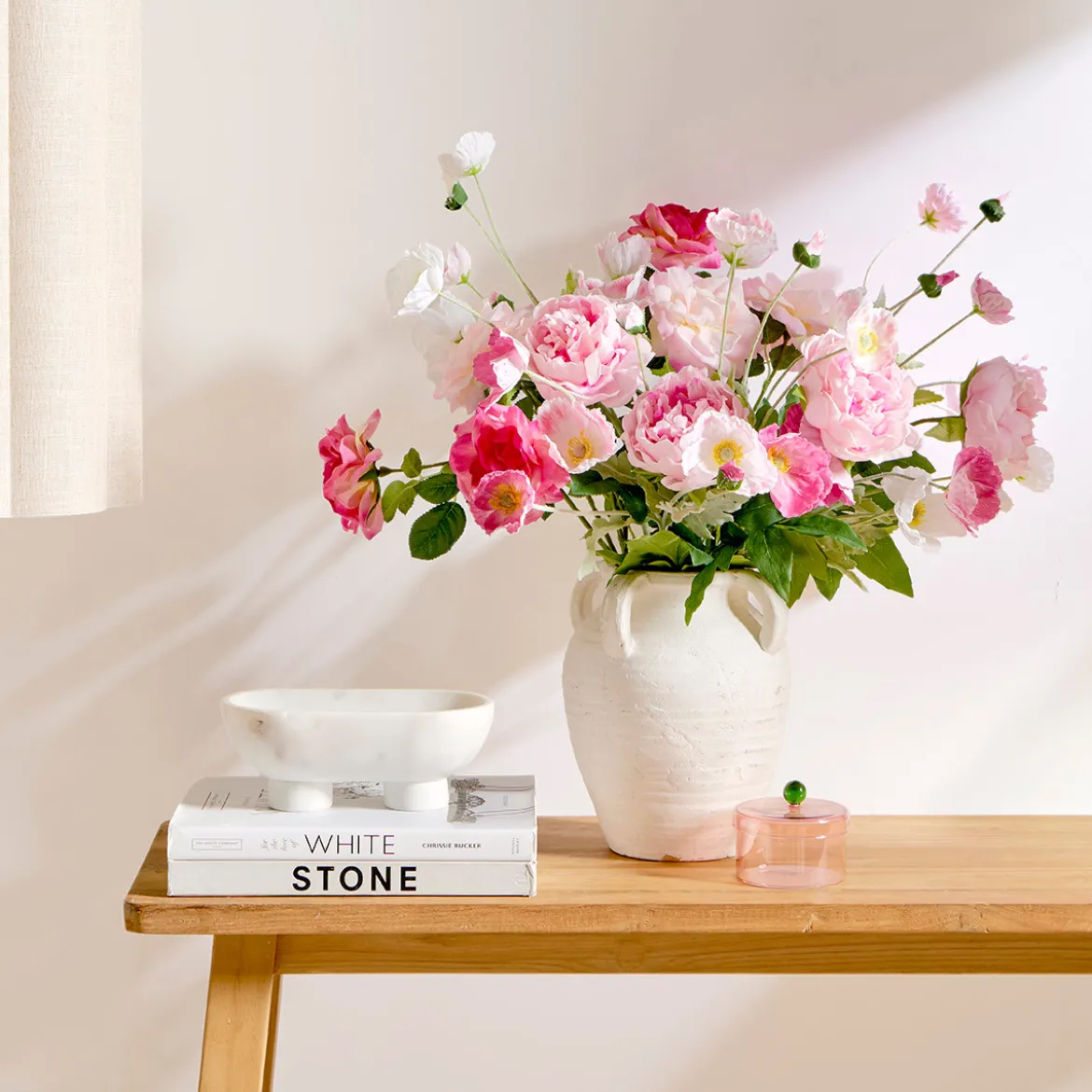 Pink Wild Poppy Artificial Flower Bouquet