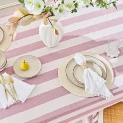 Piper Stripe Ruffle Table Cloth