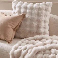 Prague Faux Fur Large Square Cushion