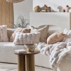 Prague Faux Fur Oblong Cushion