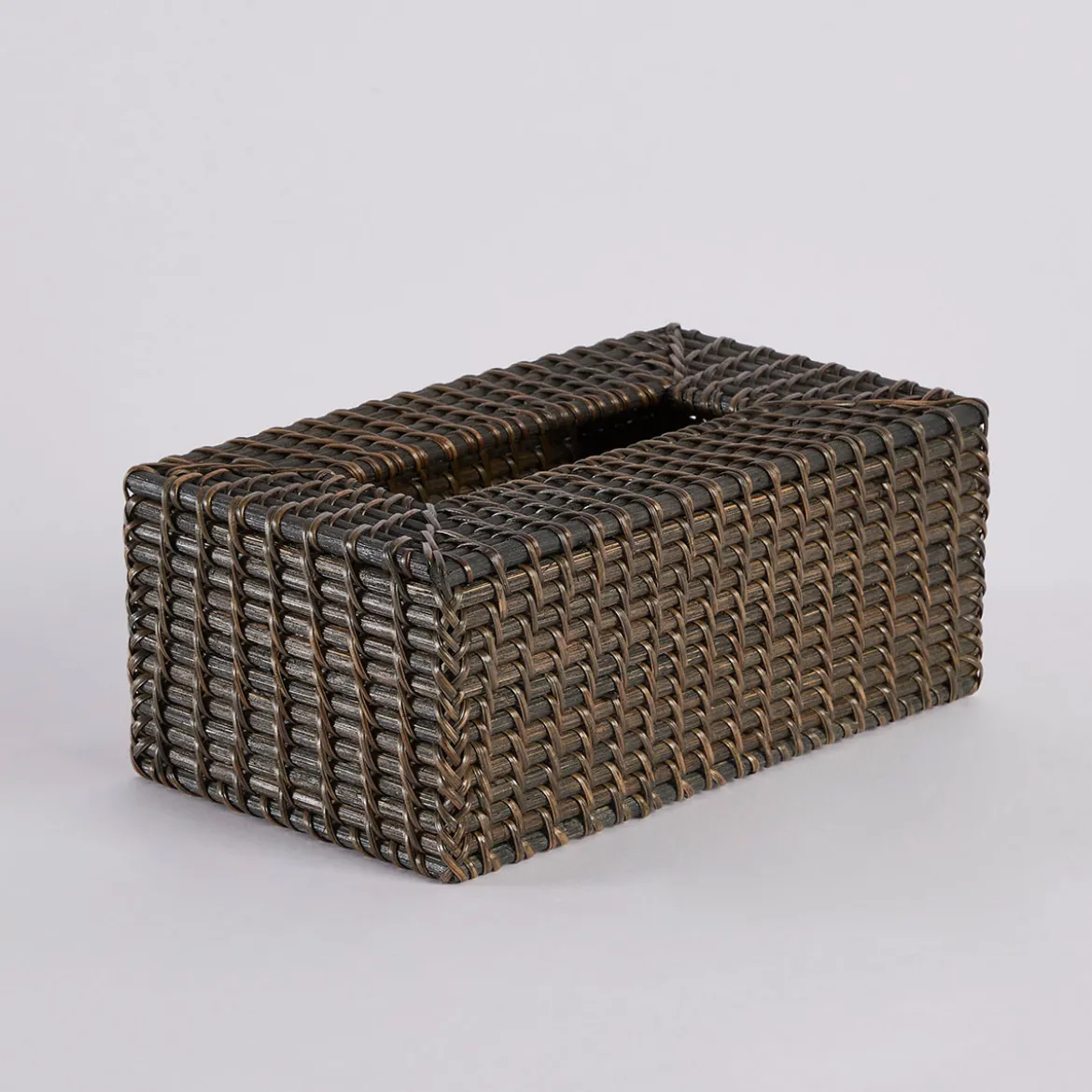 Rattan Black Wash Tissue Box Cover Range