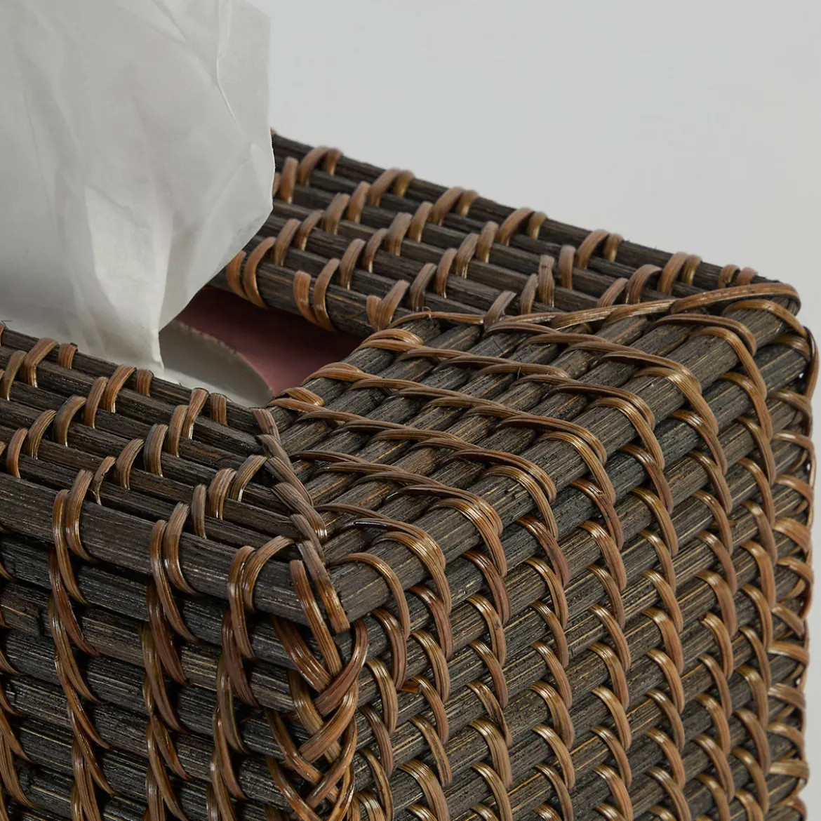 Rattan Black Wash Tissue Box Cover Range