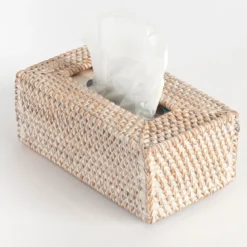 Rattan White Wash Tissue Box Cover Range