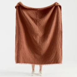 Raya Chenille Gauze Reversible Throw
