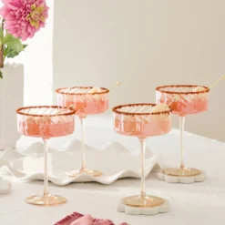 Raya Lustre Cocktail Coupe Glass Set of 4