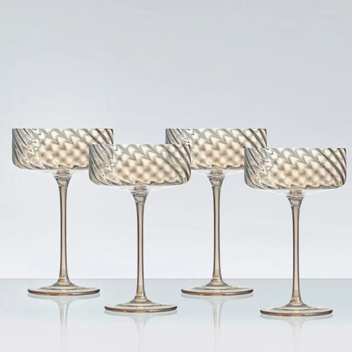 Raya Lustre Cocktail Coupe Glass Set of 4