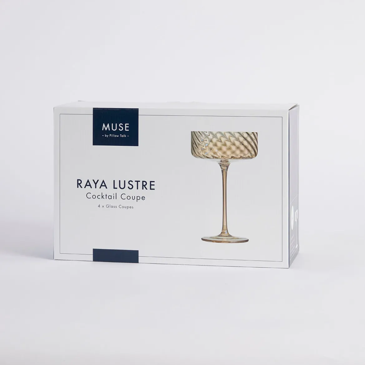 Raya Lustre Cocktail Coupe Glass Set of 4