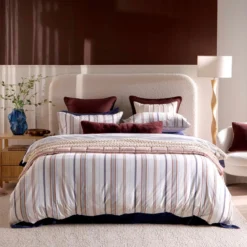 Regatta Reversible Stripe Quilt Cover Set