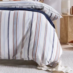 Regatta Reversible Stripe Quilt Cover Set