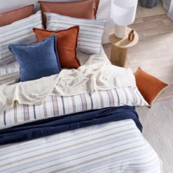 Regatta Reversible Stripe Quilt Cover Set