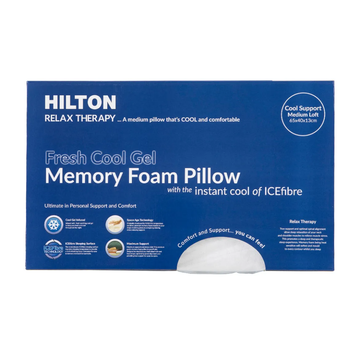 Relax Therapy Gel Infused Memory Foam Pillow