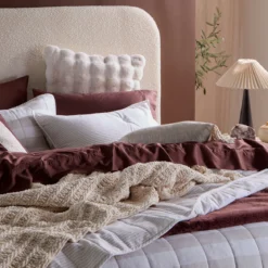 Reversible Cotton Flannelette Coverlet Set