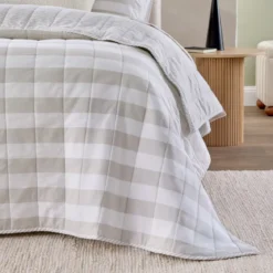 Reversible Cotton Flannelette Coverlet Set