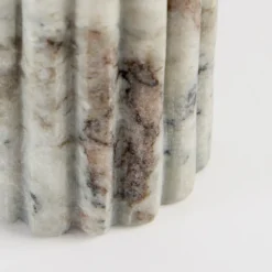 Ribbed Marble Candle Holder