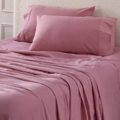 Rose Pink Cotton Flannelette Sheet Set