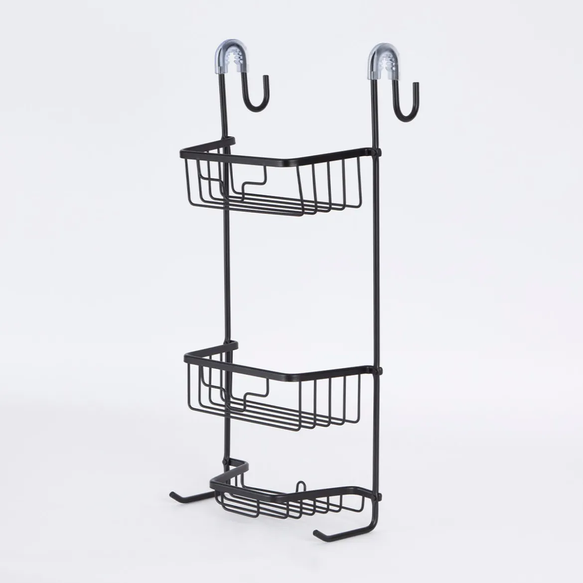 Rowan Black Over the Door Shower Caddy
