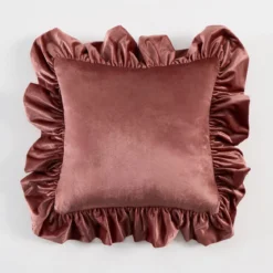 Sabrina Velvet Ruffle Cushion
