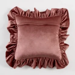 Sabrina Velvet Ruffle Cushion