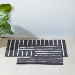 Seana Stripe Contour & Bath Mat Set
