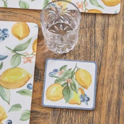 Sicily Lemons Cork Coaster Set of 6