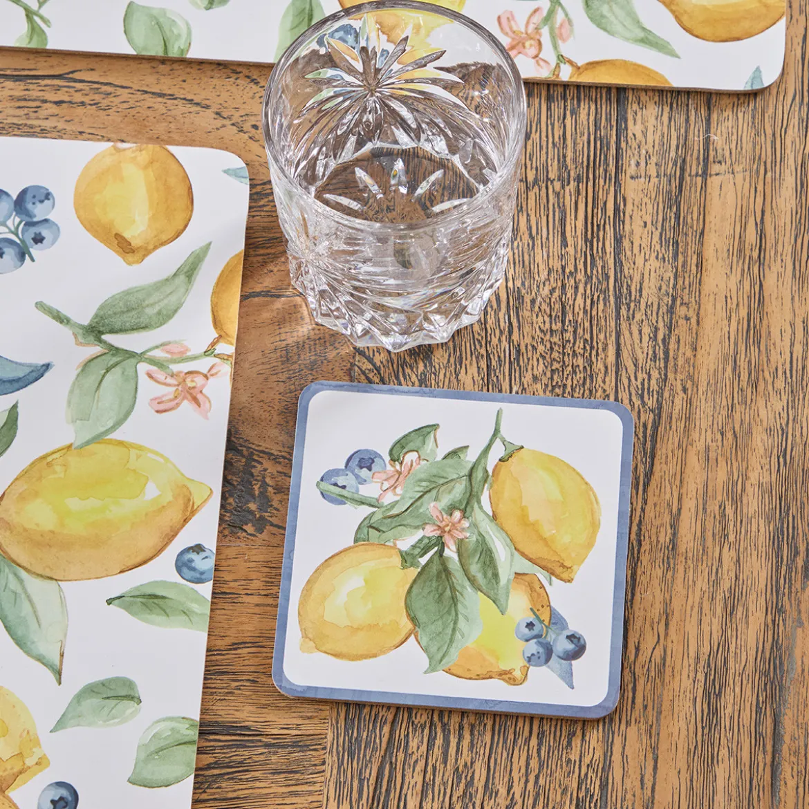 Sicily Lemons Cork Coaster Set of 6