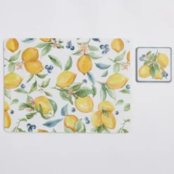 Sicily Lemons Cork Placemat Set of 6