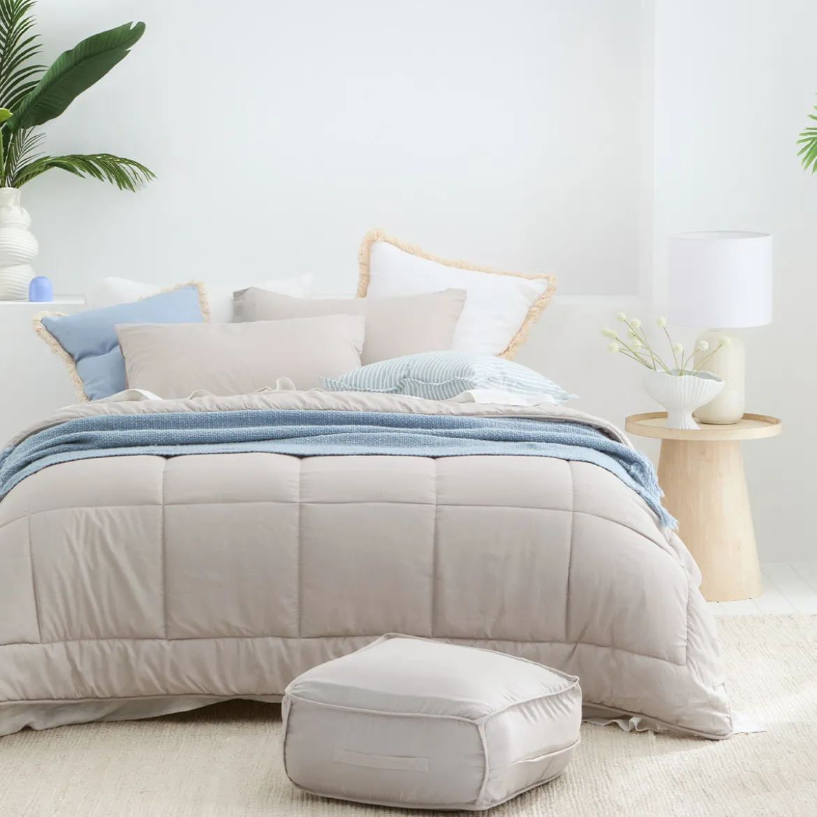 Snoozi Cube Natural Microfibre Comforter Set