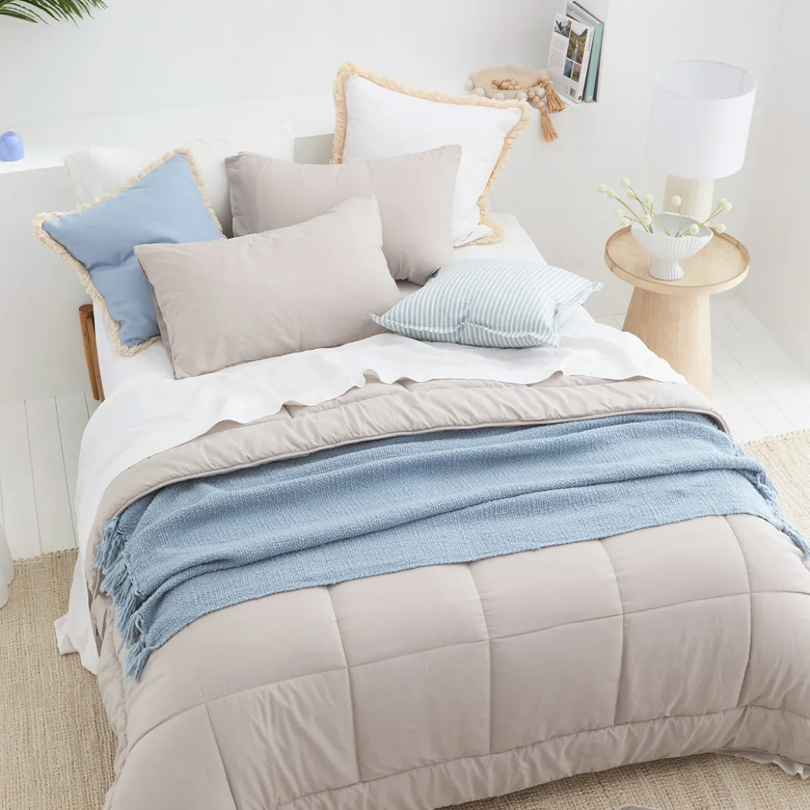 Snoozi Cube Natural Microfibre Comforter Set