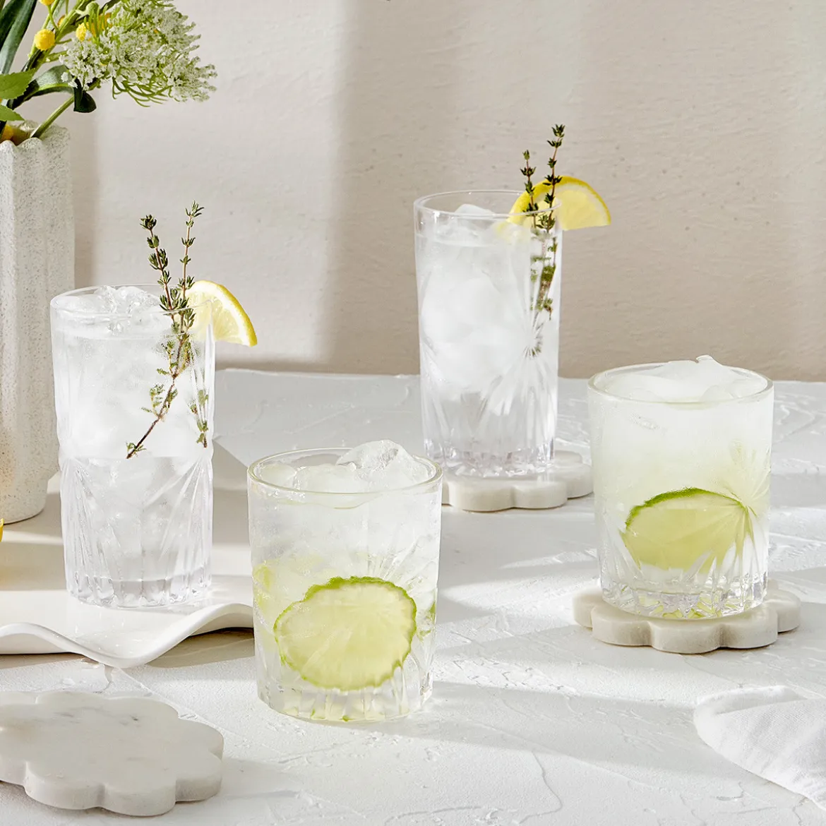 Soleil Glass Highball Glass Set of 4