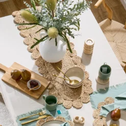 Sonora Oval Jute Table Runner