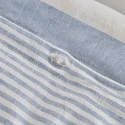 St Barts Light Blue Stripe Quilt Cover Set