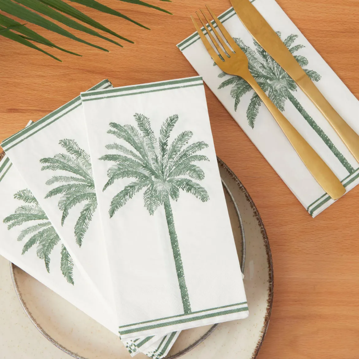 Tahiti Green Palm Paper Napkin 20 Pack
