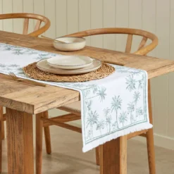 Tahiti Green Reversible Table Runner