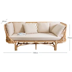 Tanah 3 Seater Rattan Daybed